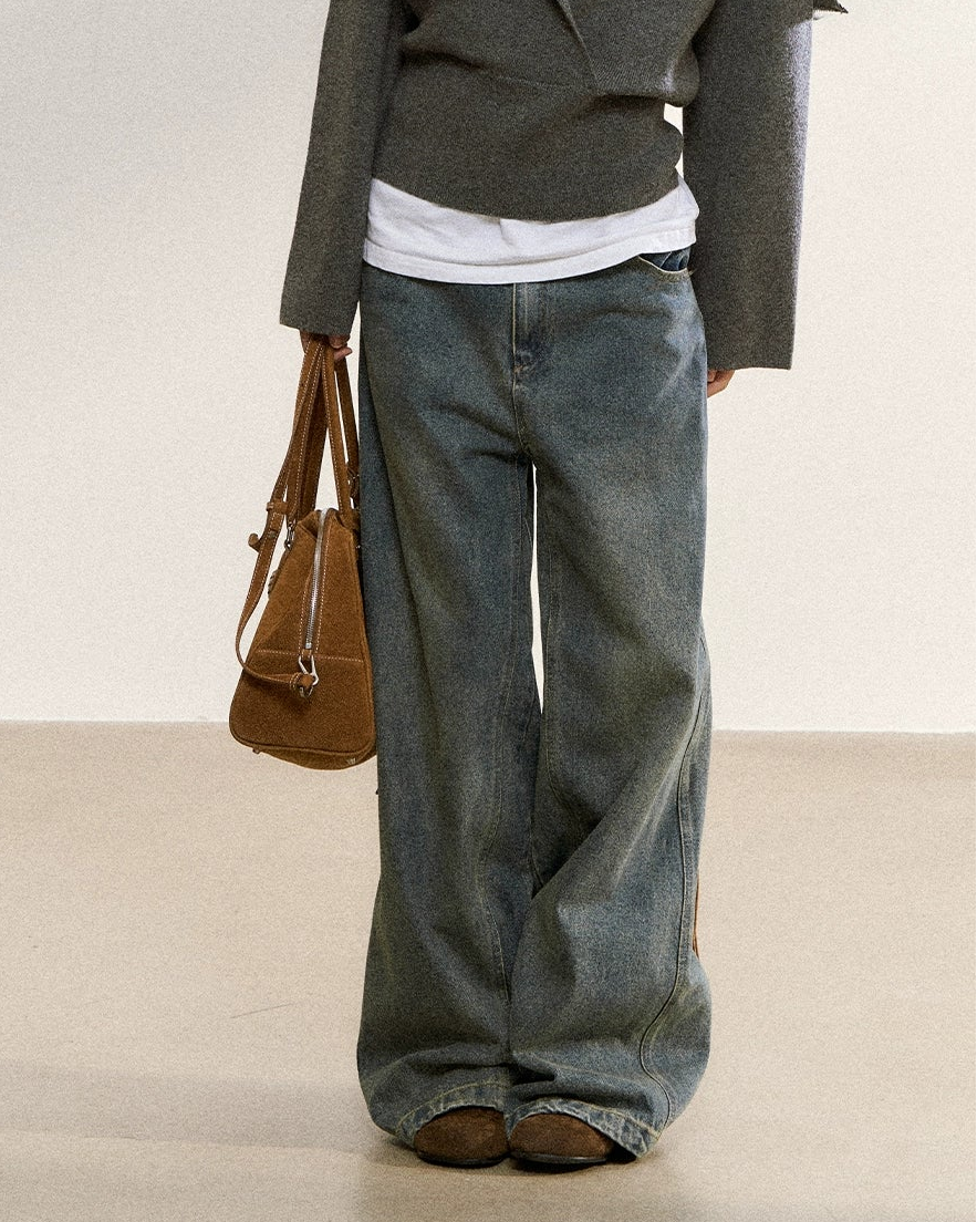 7Shiftin Washed Loose Straight-Leg Jeans – view 2