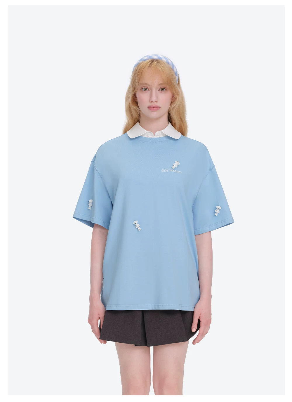 Mini Flocked Bear Oversized T-shirt