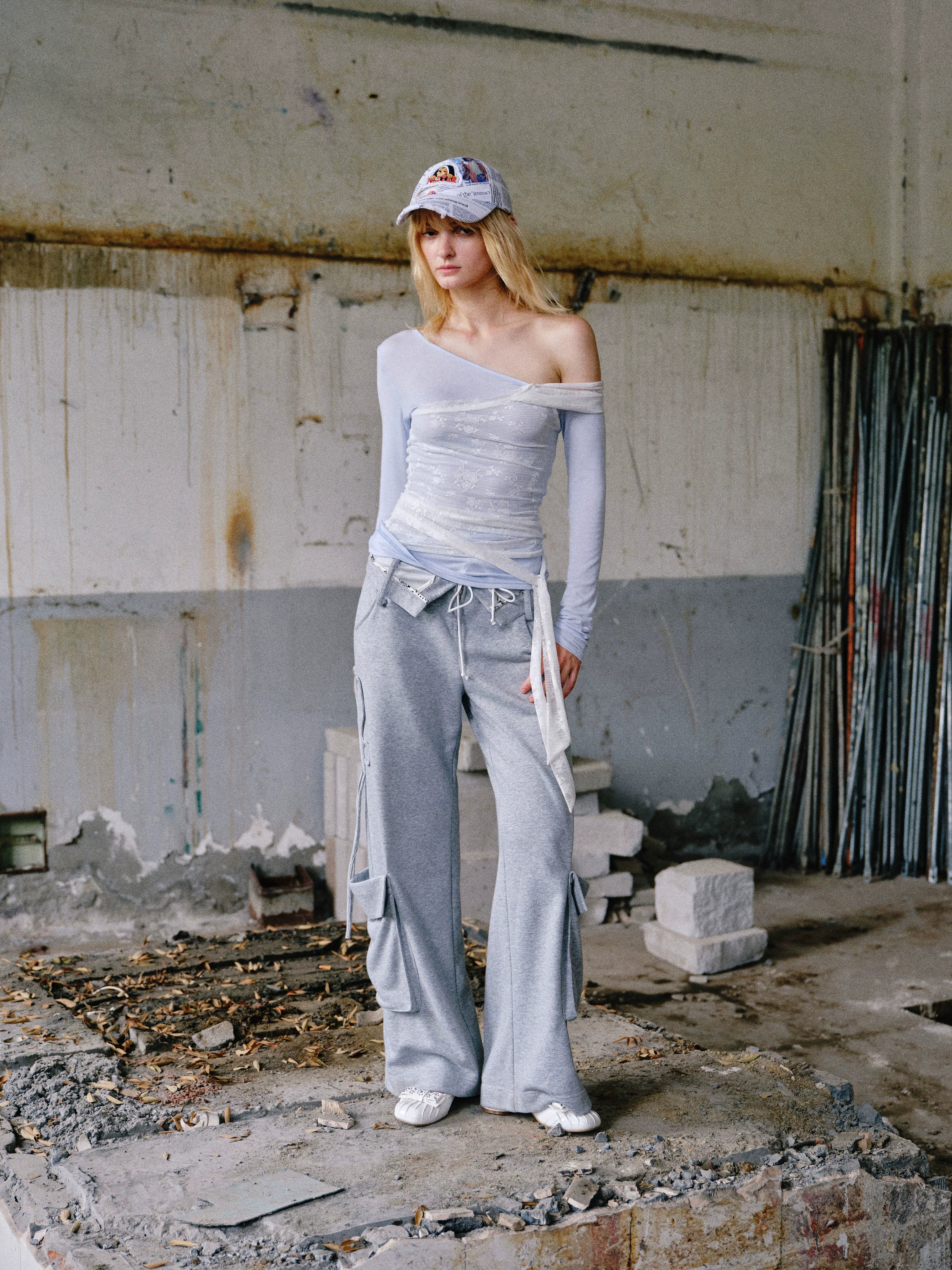 Washed Pocket Belted Utility Pants - CHINASQUAD