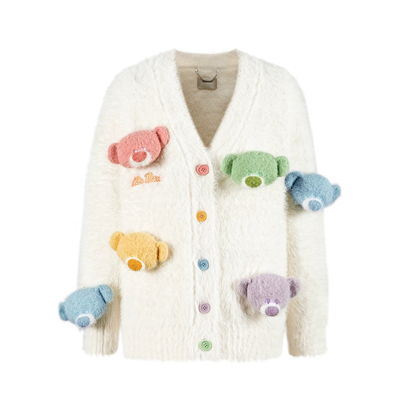 Doozoo Pastel Bear Cardigan - CHINASQUAD