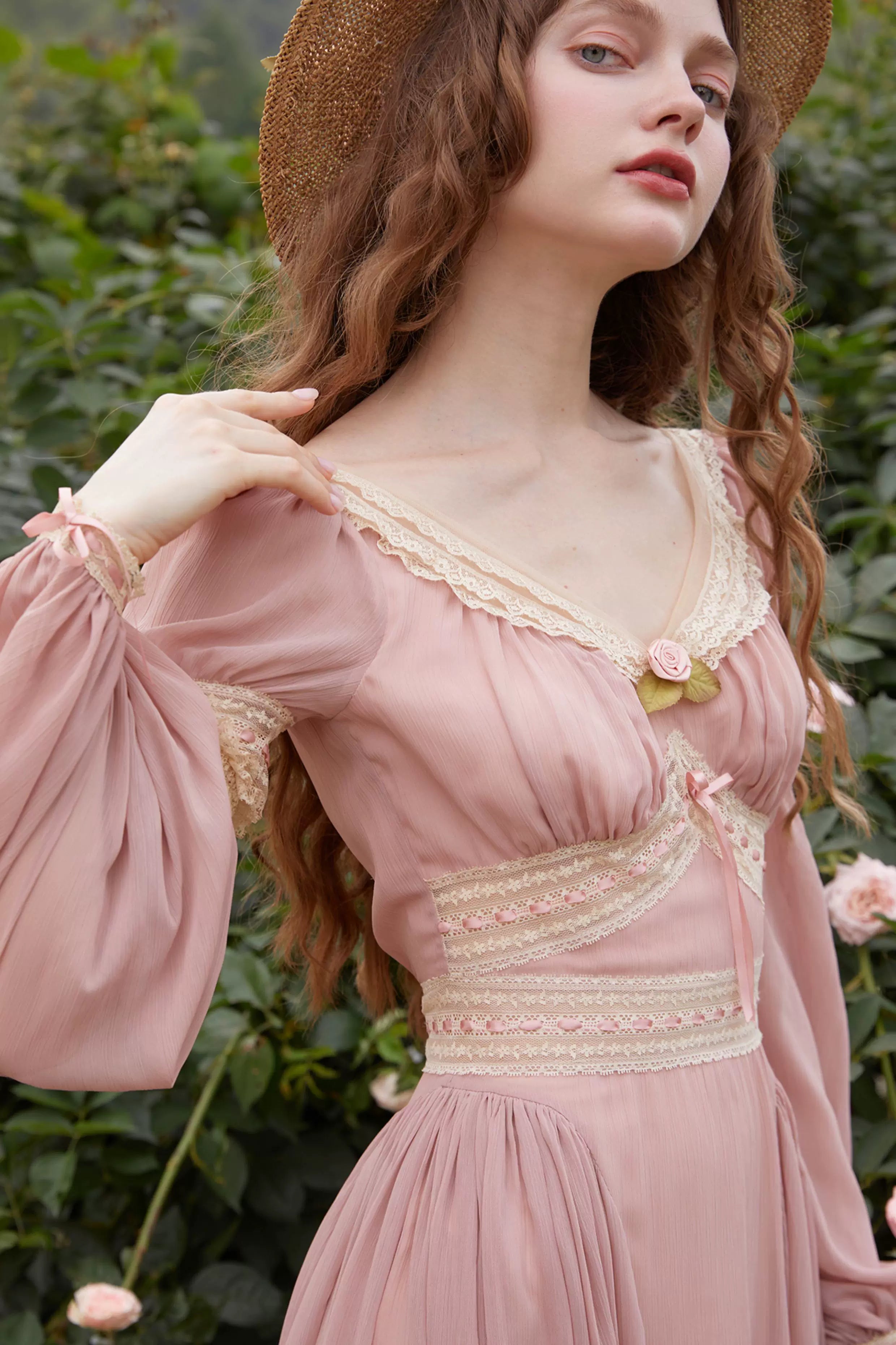 French Vintage Romantic Lace Dress
