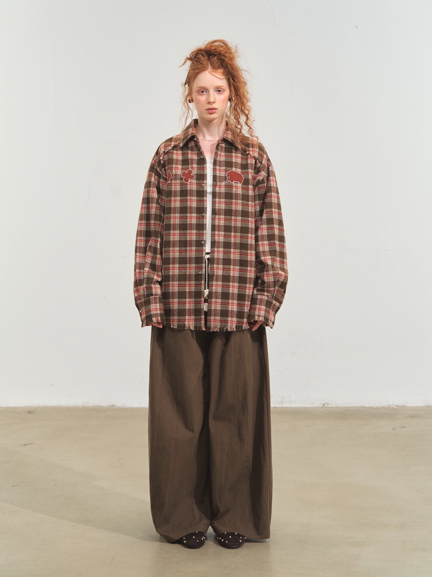 Fun Tassel Plaid Shirt