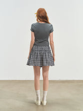 Checkered Ruffle A - Line Midi Skirt - CHINASQUAD