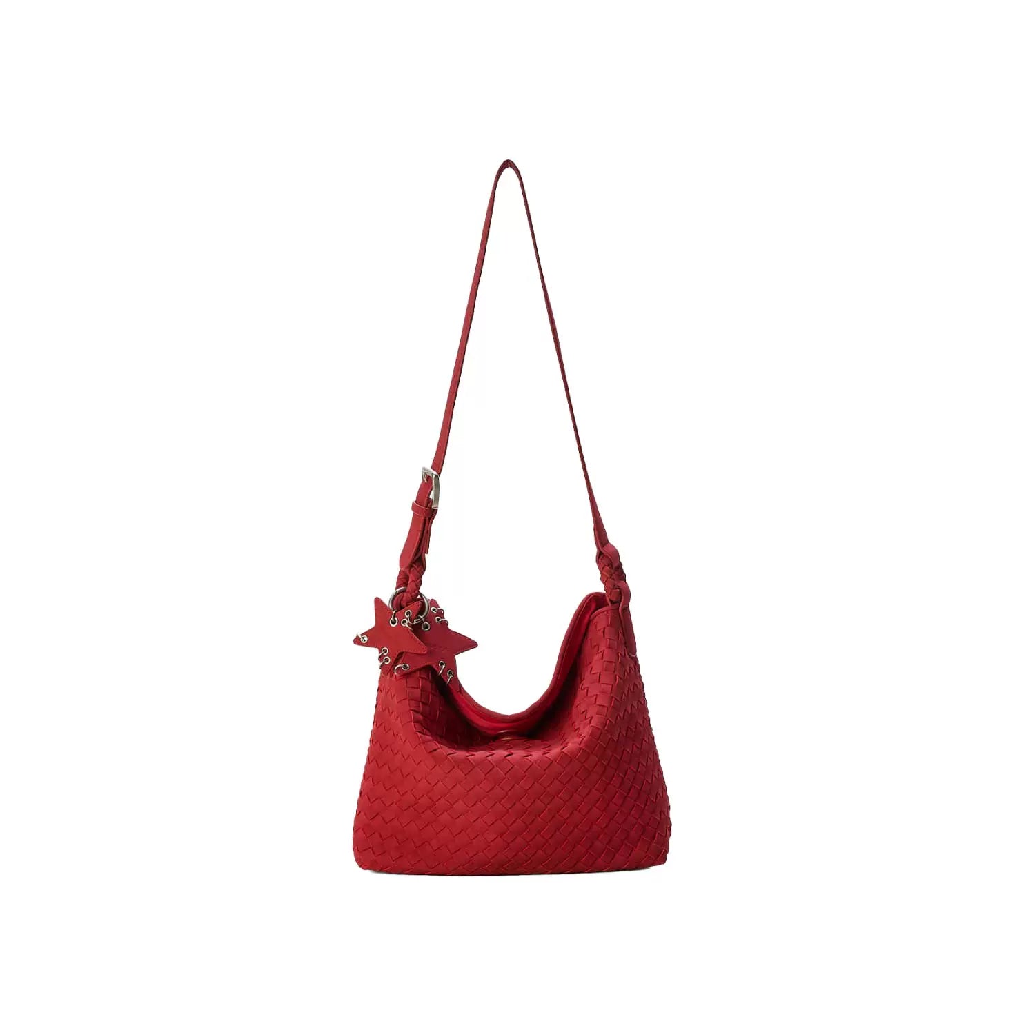 Oversized Woven Suede Tote Shoulder Bag ECODAY