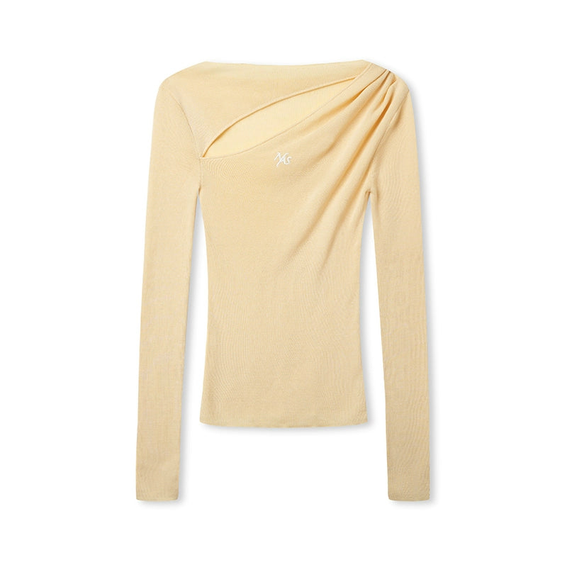 Crescent Knit Modal-Cotton T-Shirt - CHINASQUAD