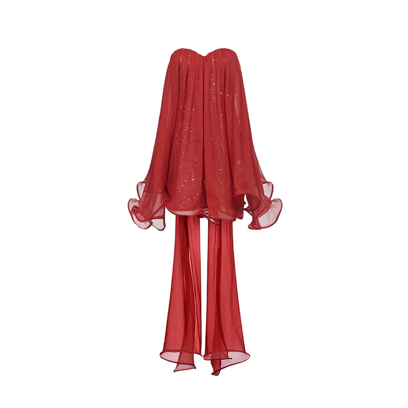 Thiri Chiffon Strapless Mini Dress - CHINASQUAD