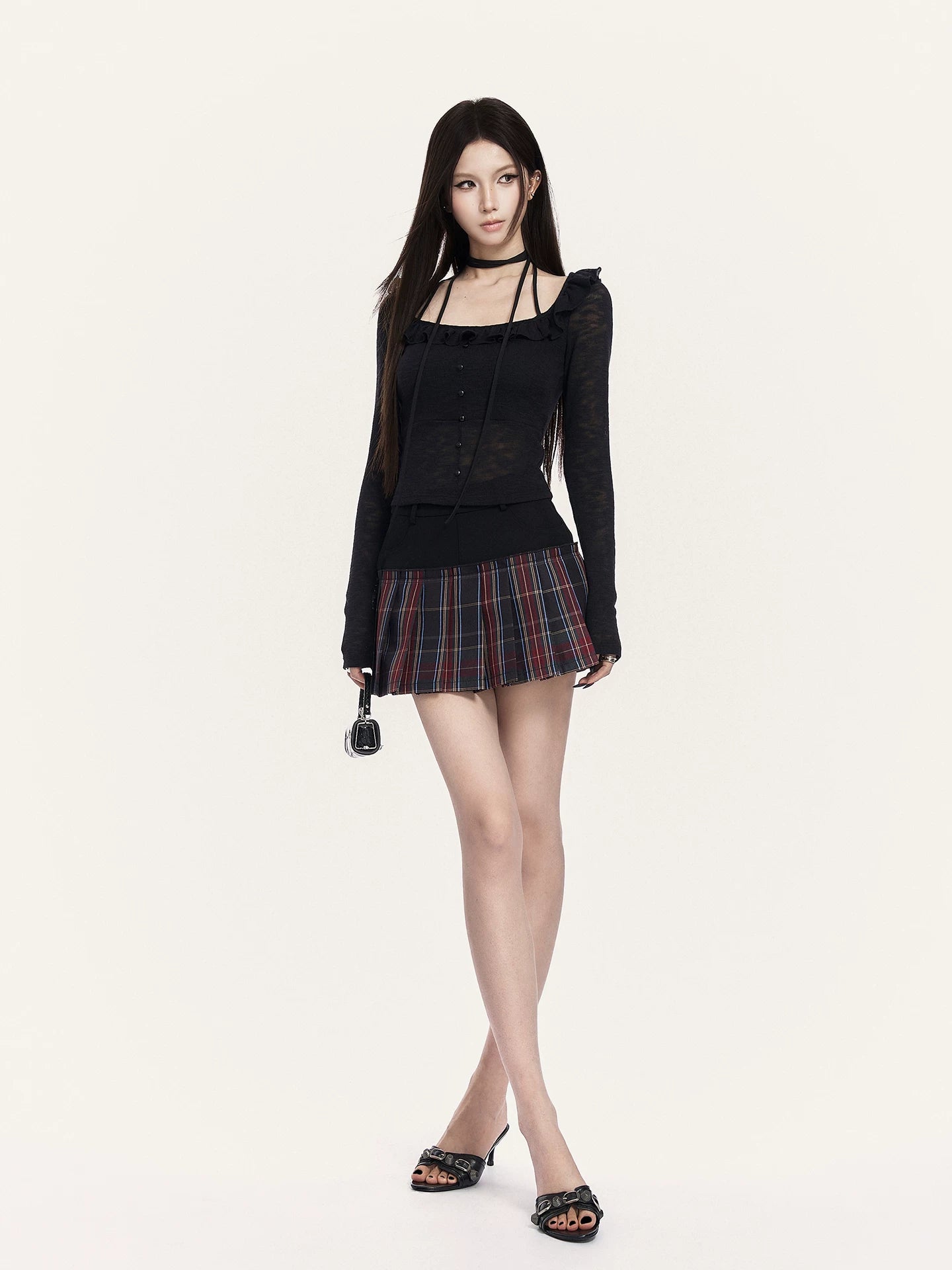 Heartbeat Ruffle Square Neck Fitted Base Layer