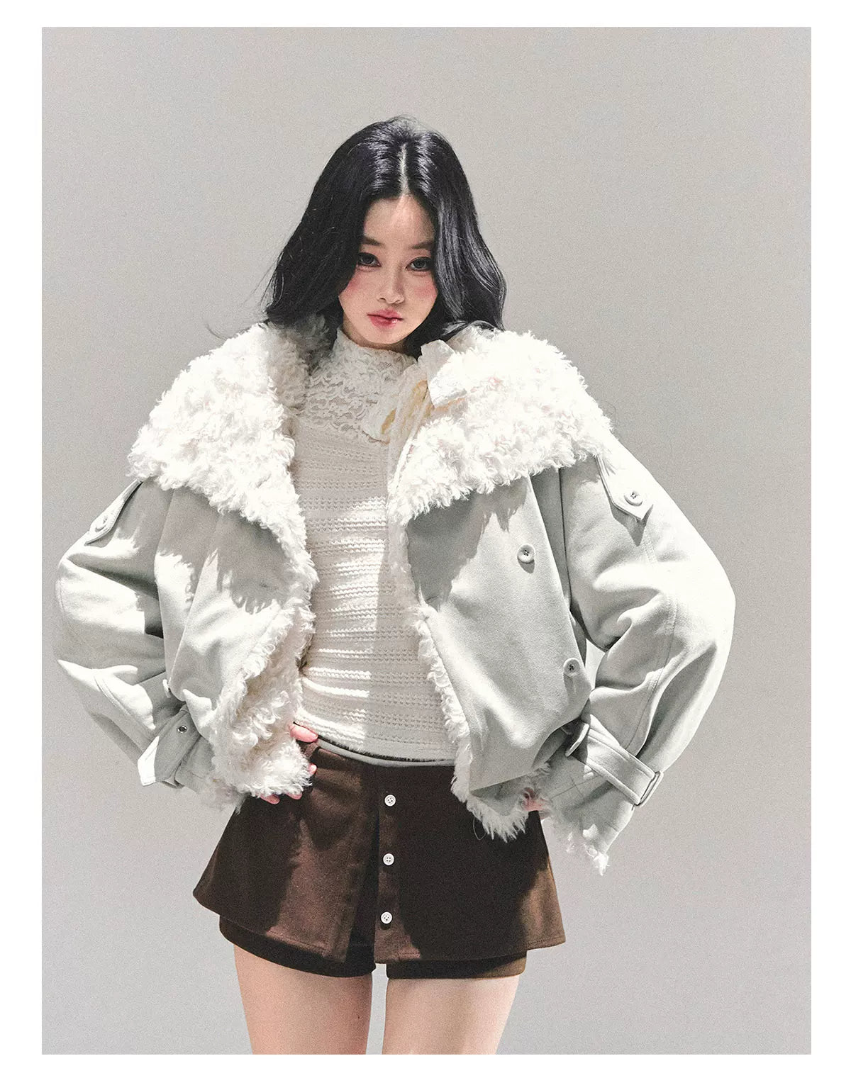 Shearling Winter Puffer Jacket