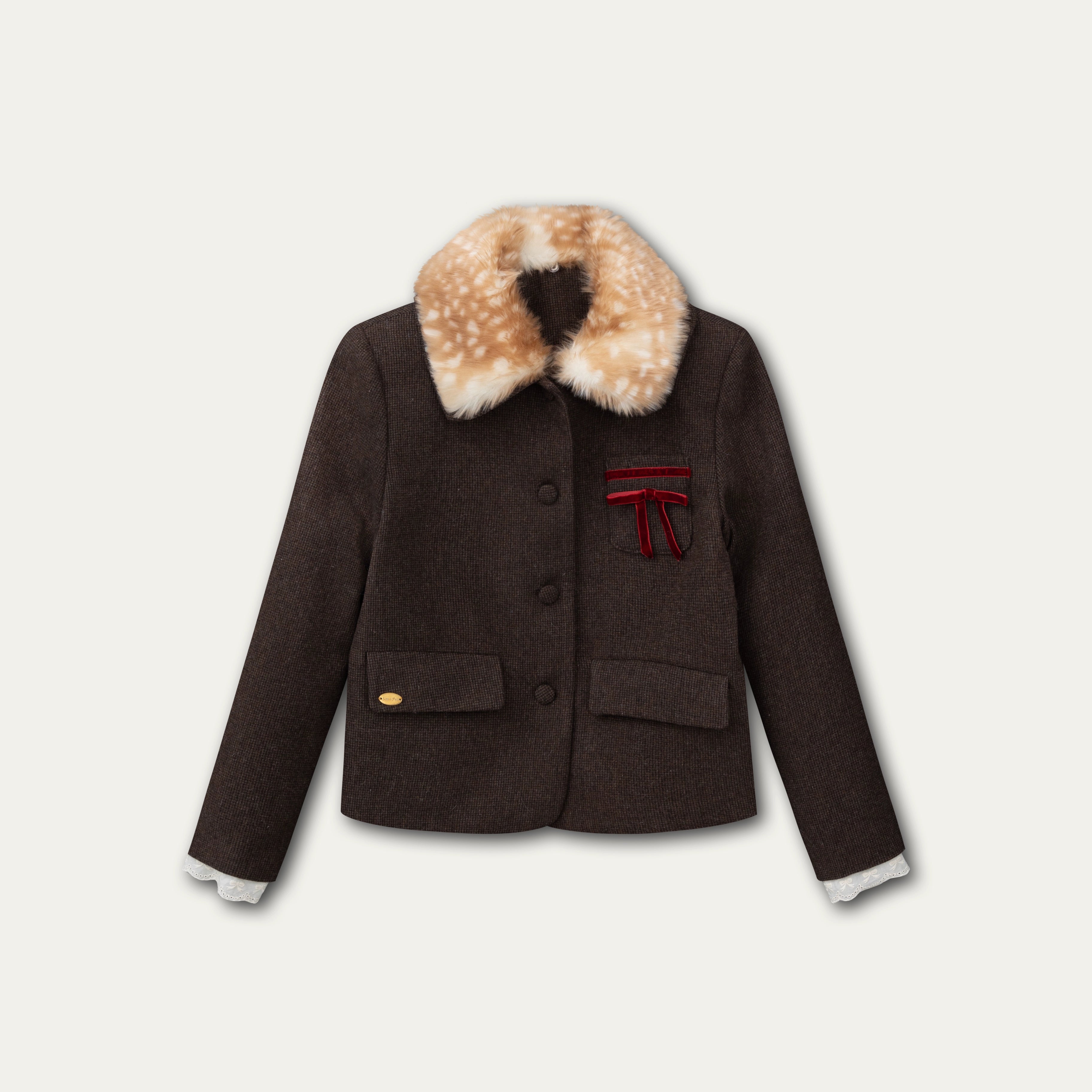 Vintage Wool Coat & Pleated Skirt Set