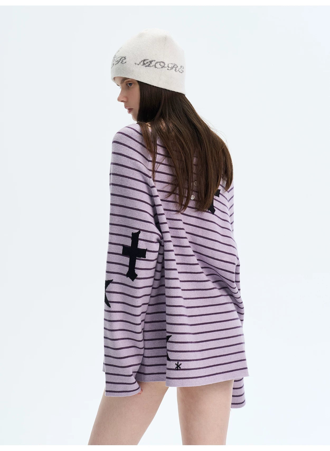 Striped Color-Block Knit Sweater