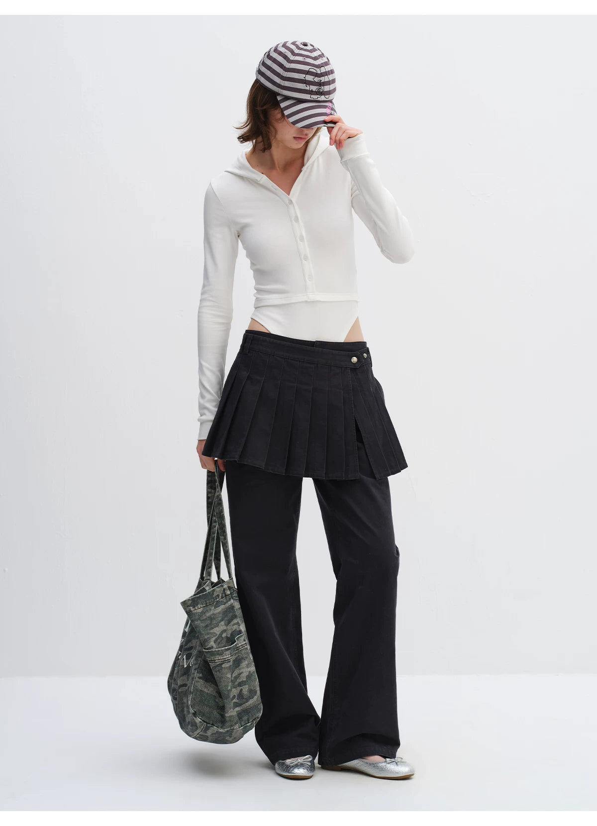 Washed Camouflage Canvas Tote Bag