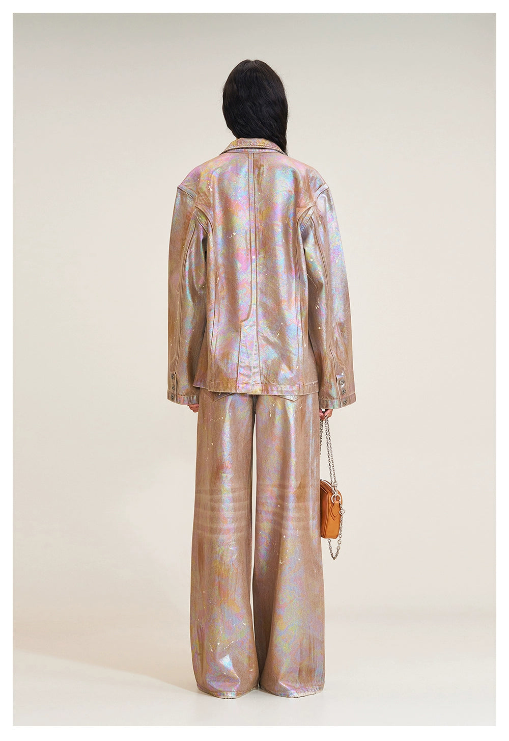 Iridescent Denim Blazer - CHINASQUAD