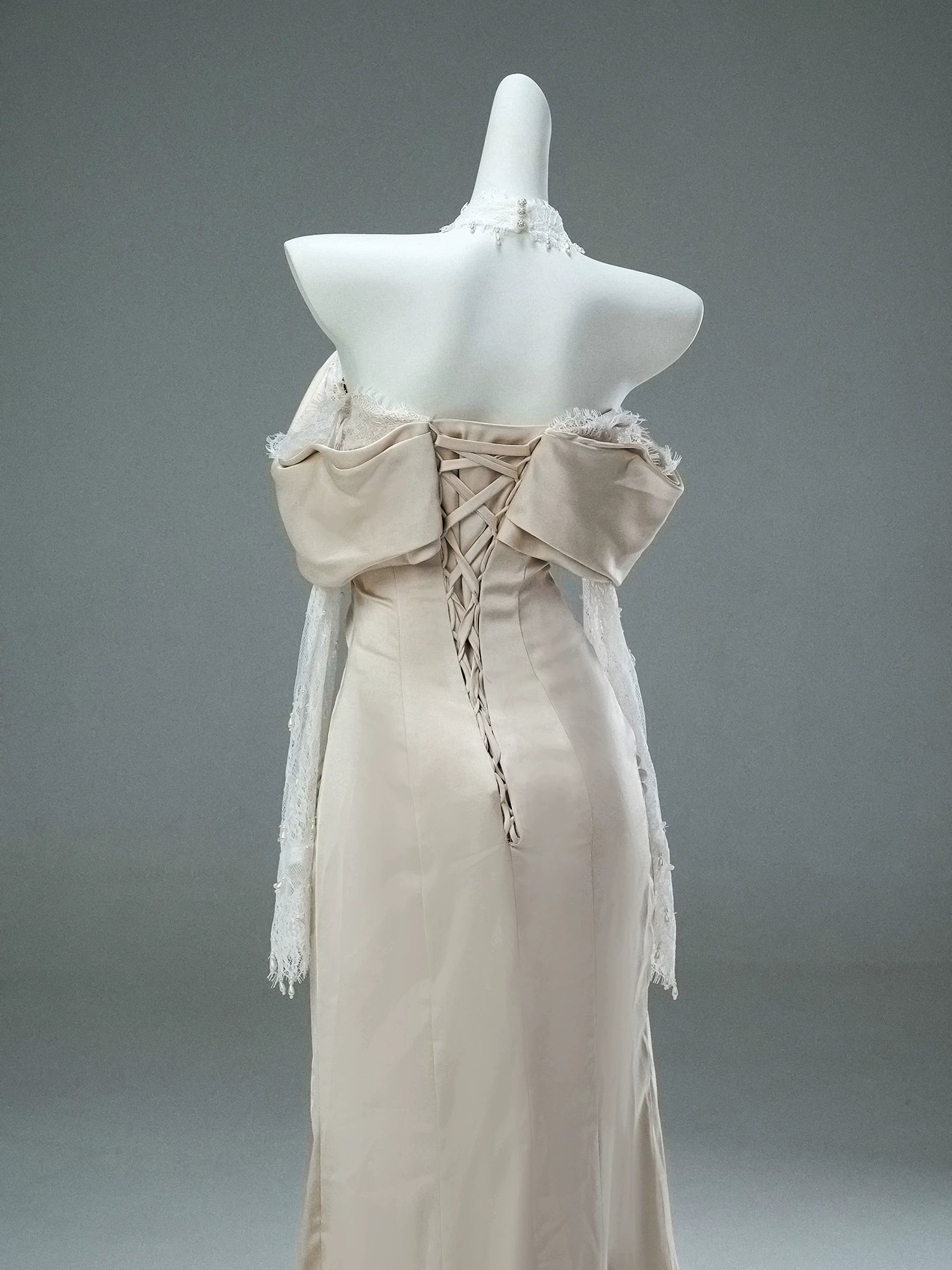 Angelic Élan Draped Couture Gown