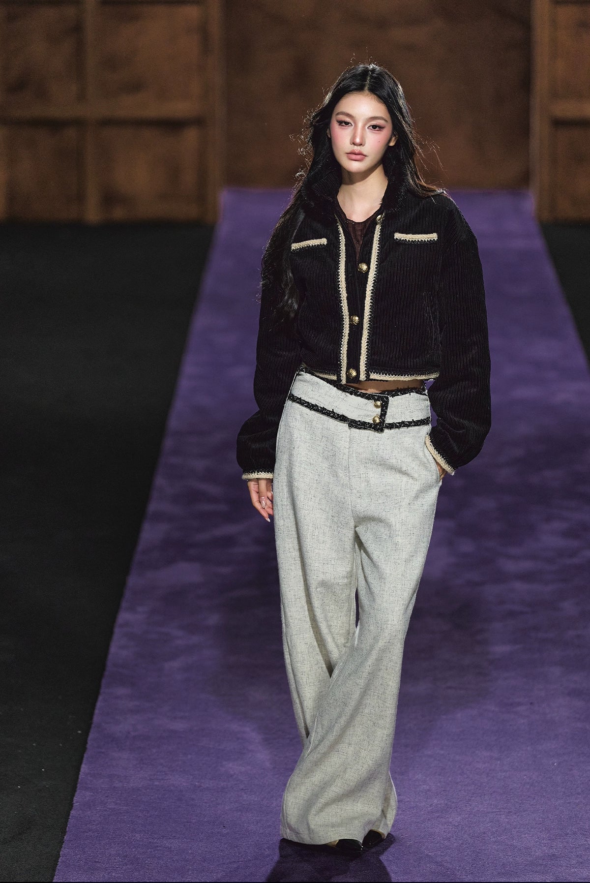 High-Waisted Tailored Wide-Leg Suit Pants