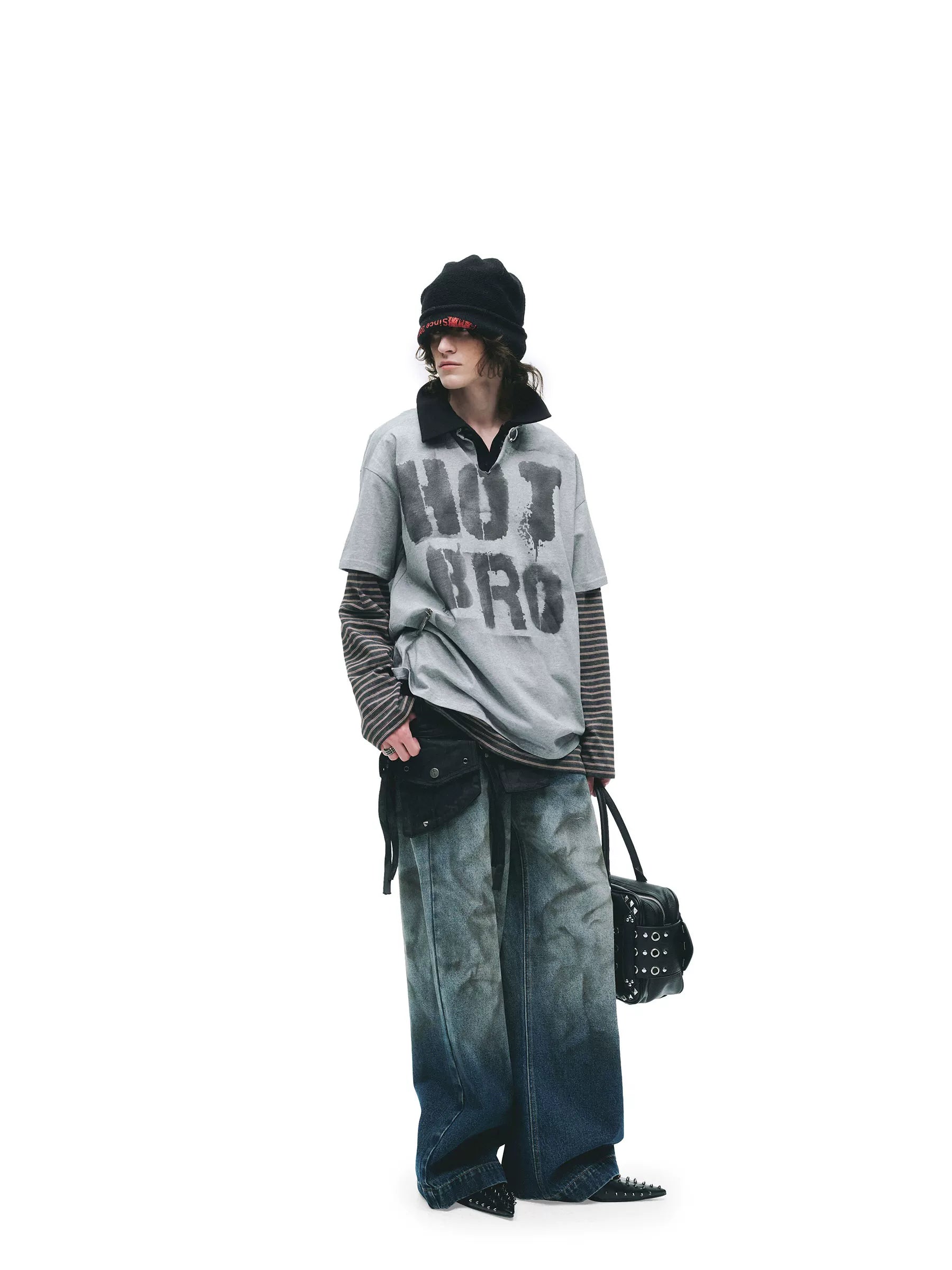 Hand-Sprayed Graffiti Distressed Oversized T-Shirt