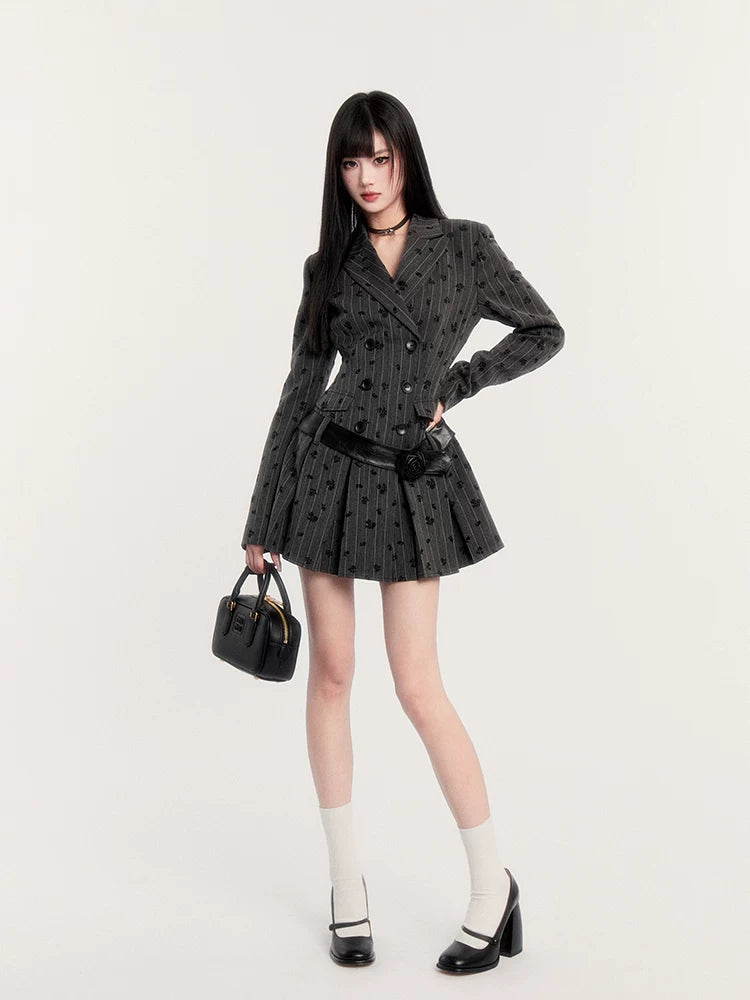 Waist-Cinching Blazer Dress