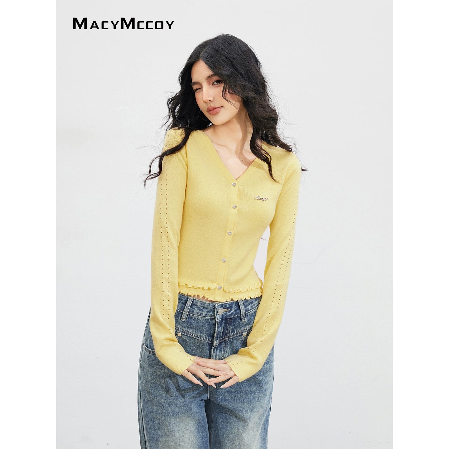 Lace Hollow Knit Cardigan