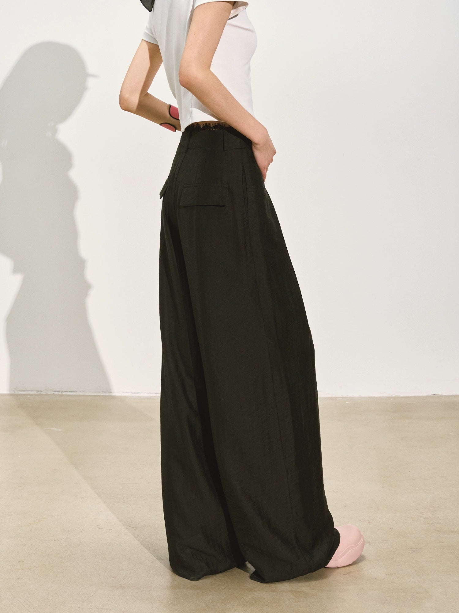 Suit Pleated Wide-Leg Pants - CHINASQUAD