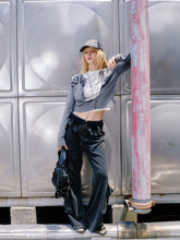 Soft Wool Punk Letter Knit Cardigan - CHINASQUAD