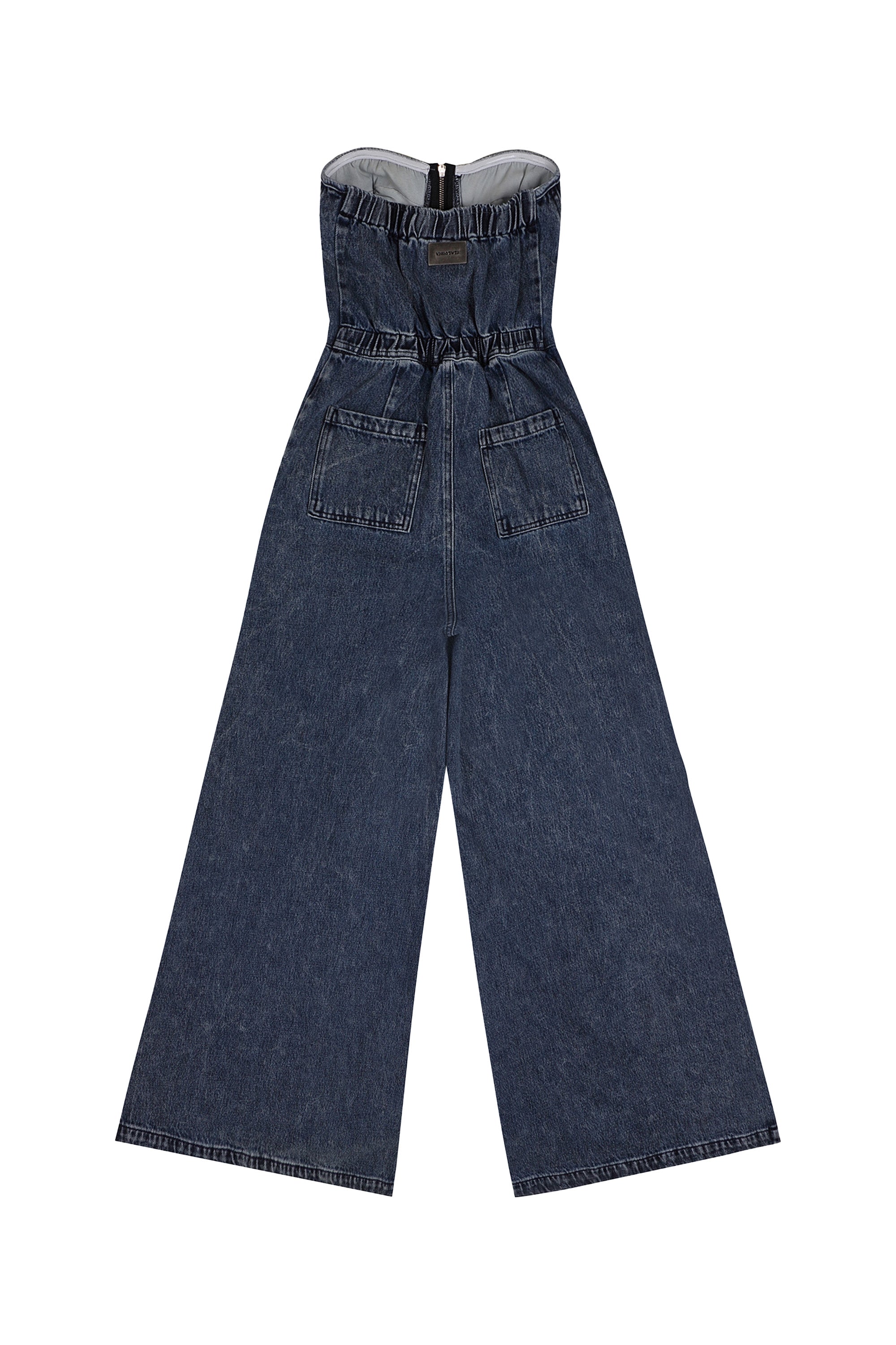 Strapless Denim Jumpsuit
