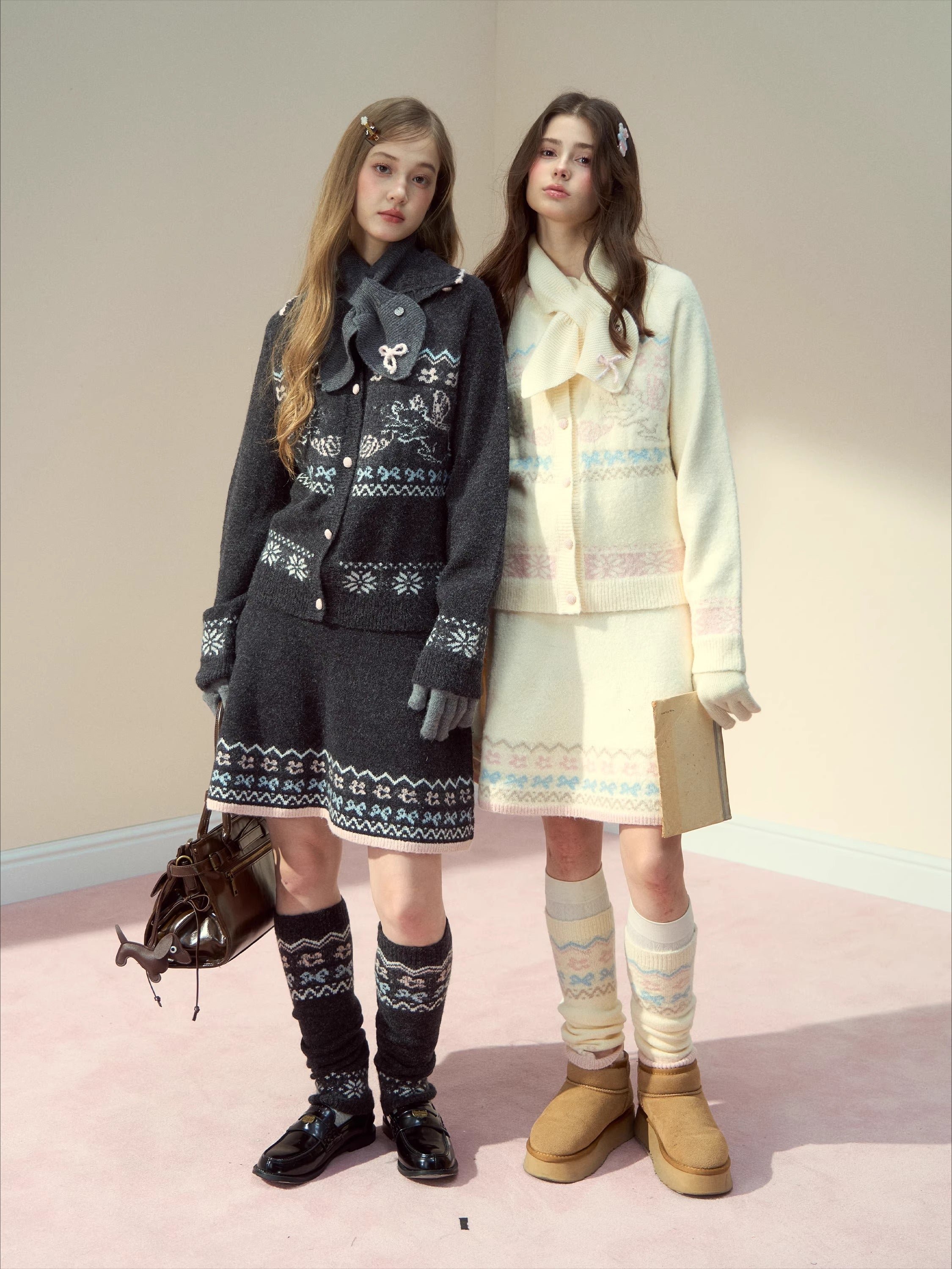 Fair Isle Knit Leg Warmers - CHINASQUAD