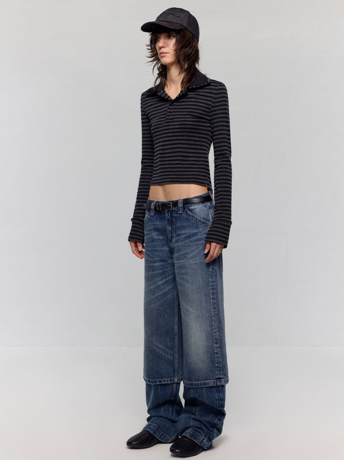 Removable Leg Design Wide-Leg Pants - CHINASQUAD