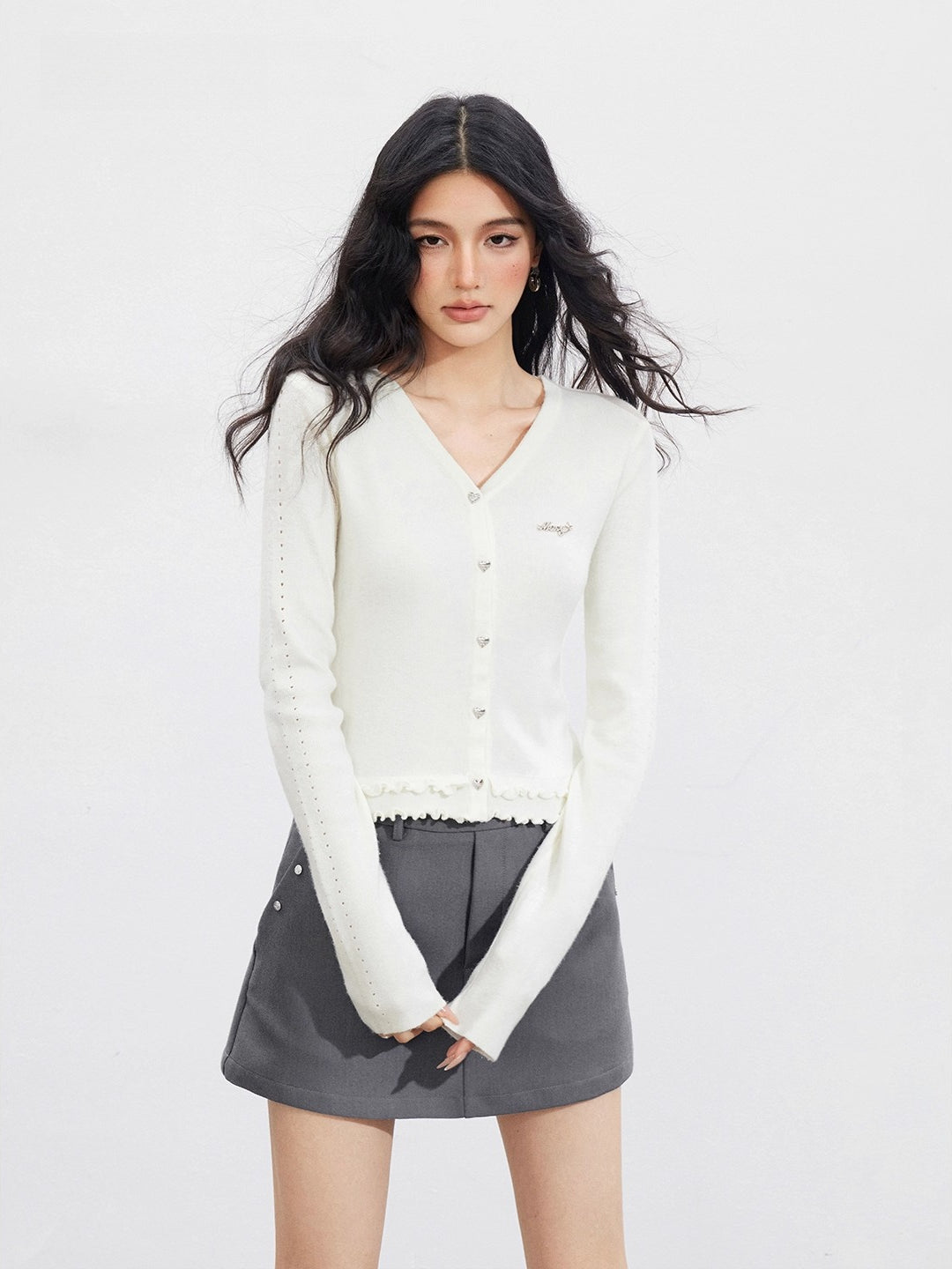 Lace Hollow Knit Cardigan