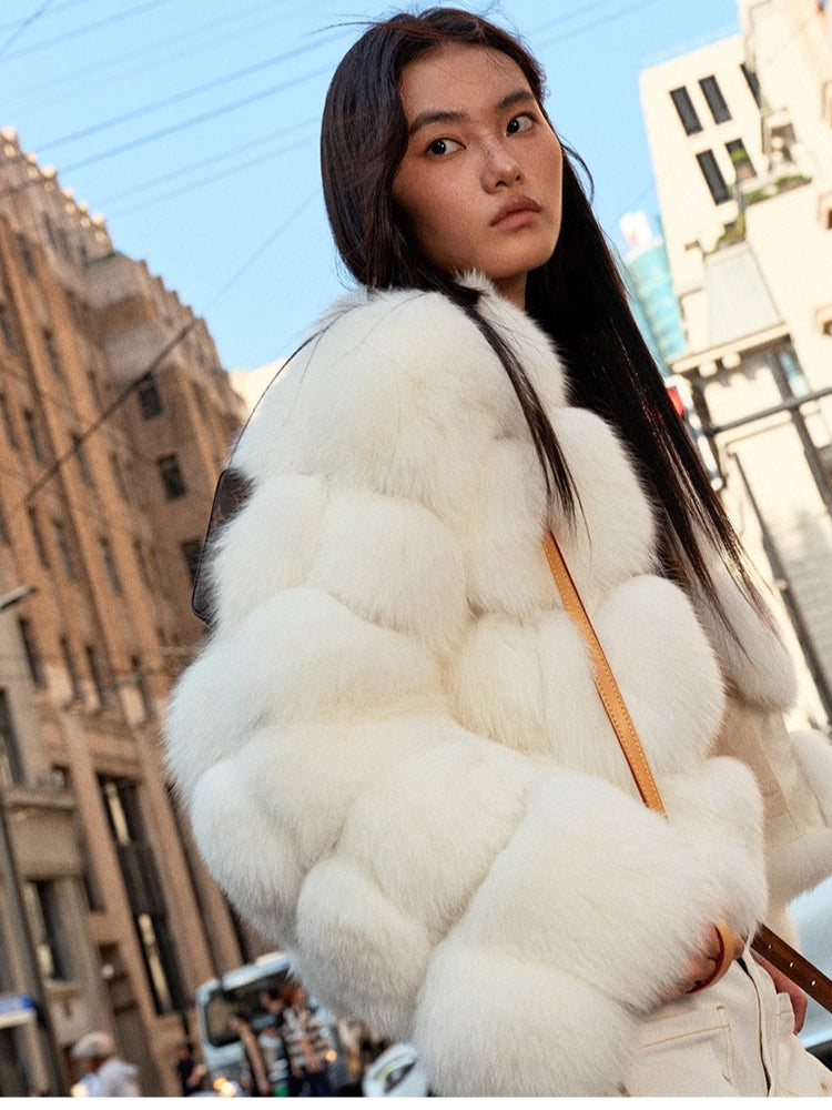 Polar Shearling Fox Fur Jacket