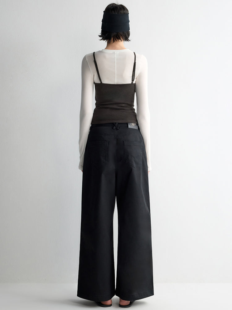 Oversized Tailored Wide-Leg Pants - CHINASQUAD