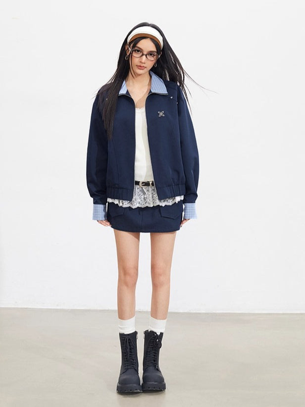 Vintage Plaid Patchwork Jacket