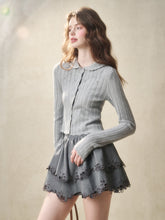 Embroidered Wool Hollow Cardigan & Tank Top Set - CHINASQUAD