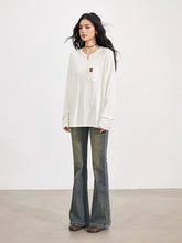 Embroidered Raw Edge T-shirt - CHINASQUAD