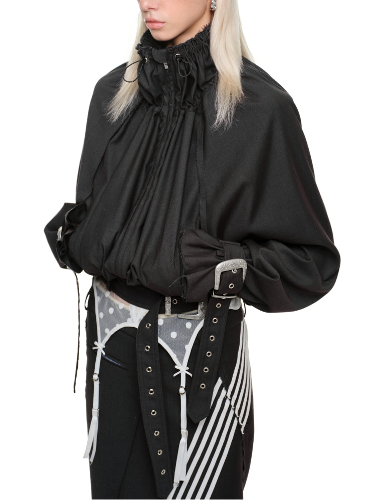 Cropped Balloon Bomber Jacket - CHINASQUAD