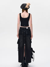 Zipper Utility Denim Skirt - CHINASQUAD
