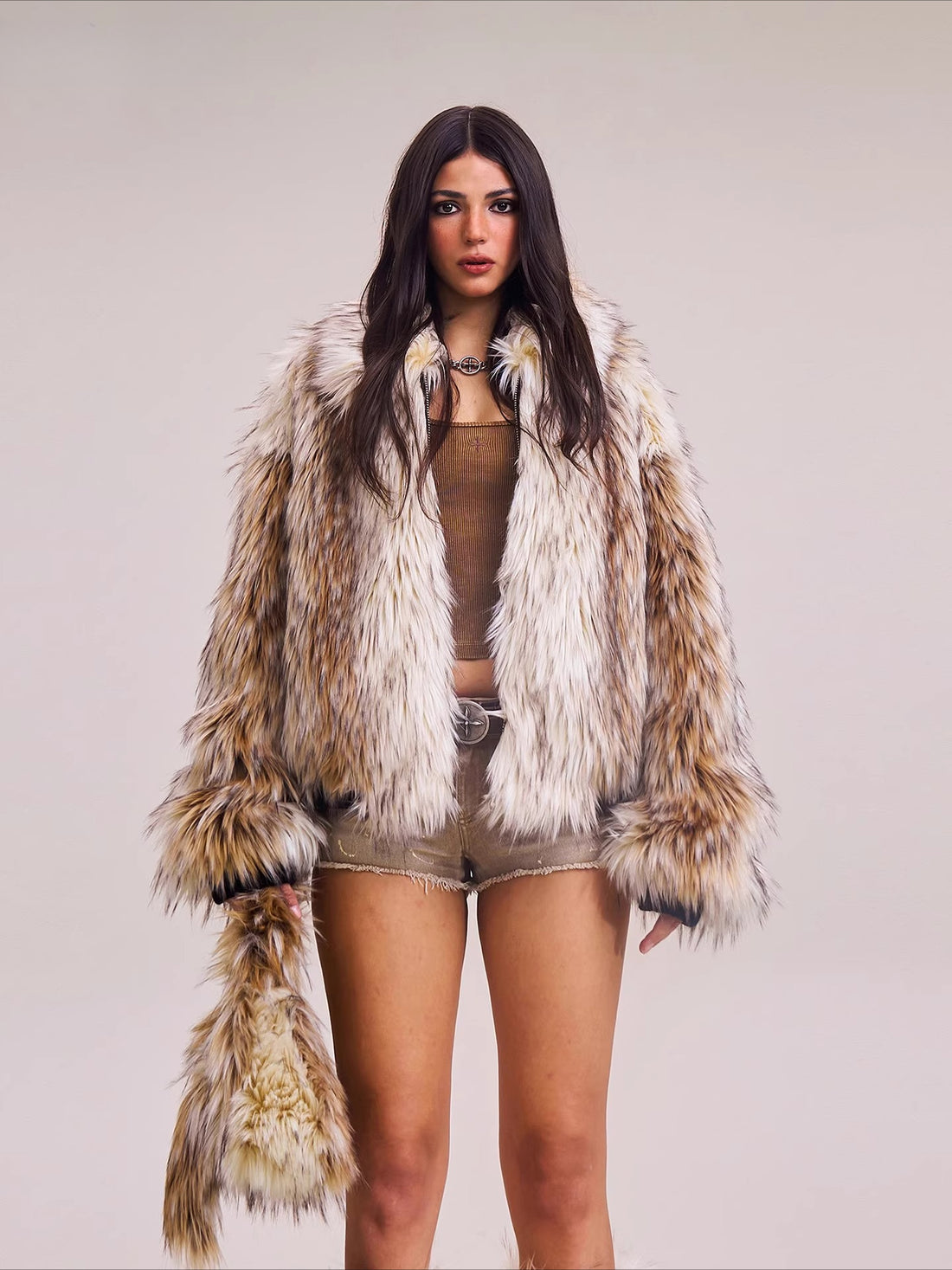 Arctic Cross Faux Fur Jacket