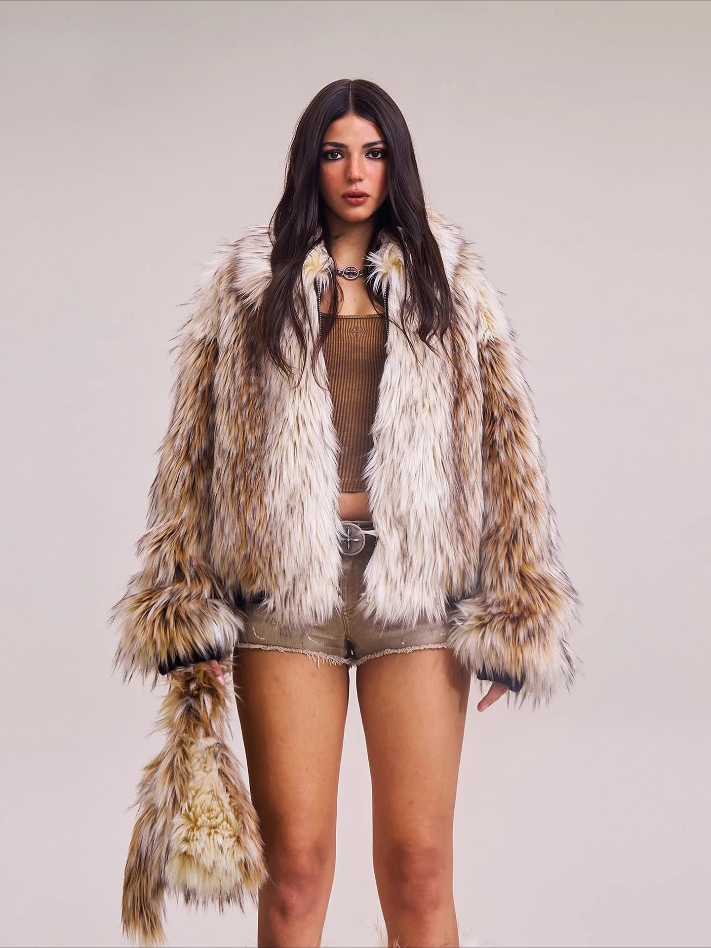 Arctic Cross Faux Fur Jacket