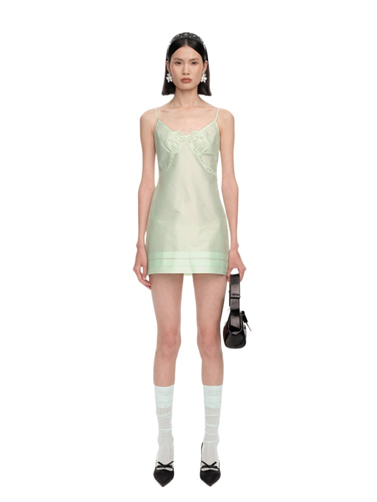 Hollow Bow Tie Strap Dress - CHINASQUAD