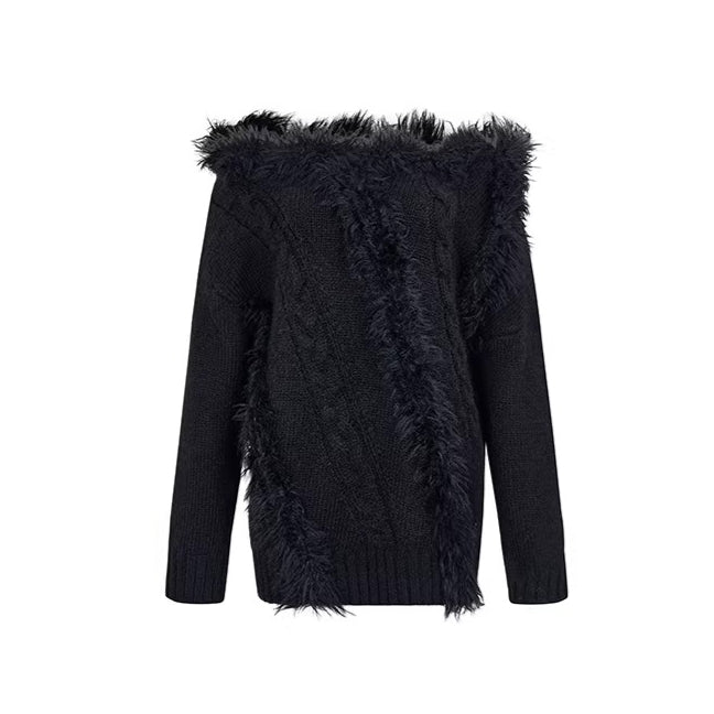 Color-Blocked Wool-Blend Knit Top