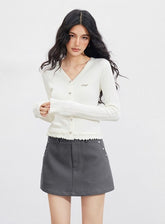 Lace Hollow Knit Cardigan - CHINASQUAD