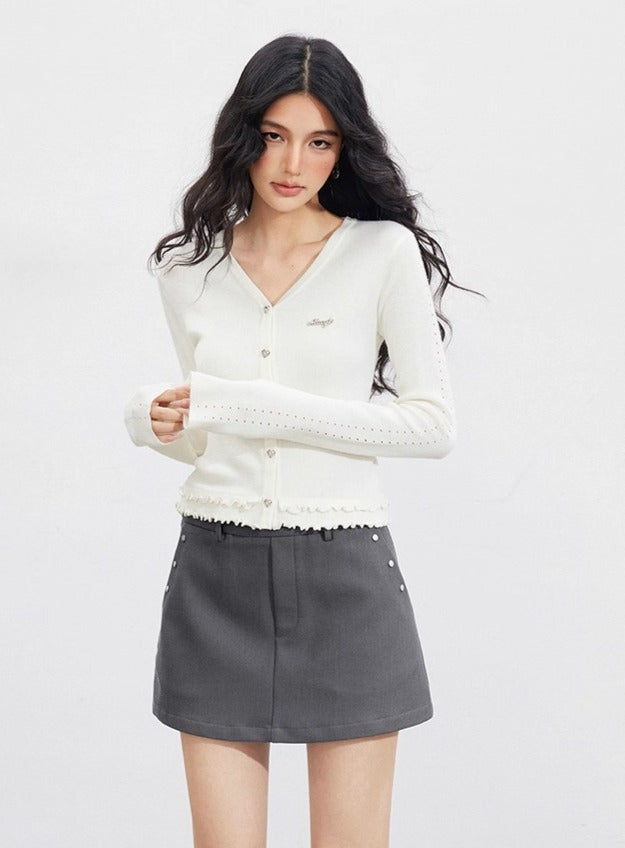 Lace Hollow Knit Cardigan