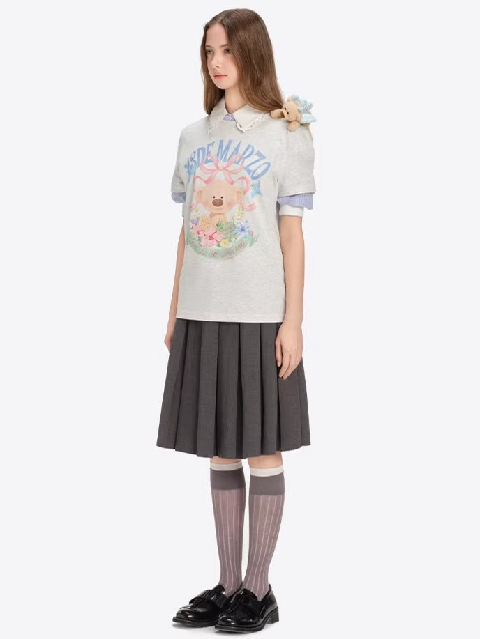 Floral Illustration Cotton Tee