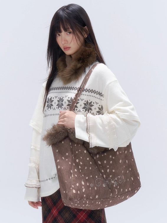 Crystal-Embellished Large Tote Bag