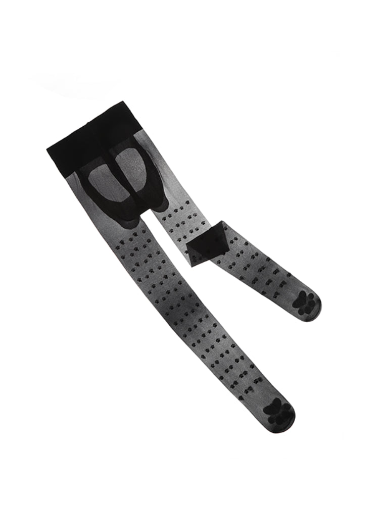 Cat Paw Dot Stockings - CHINASQUAD