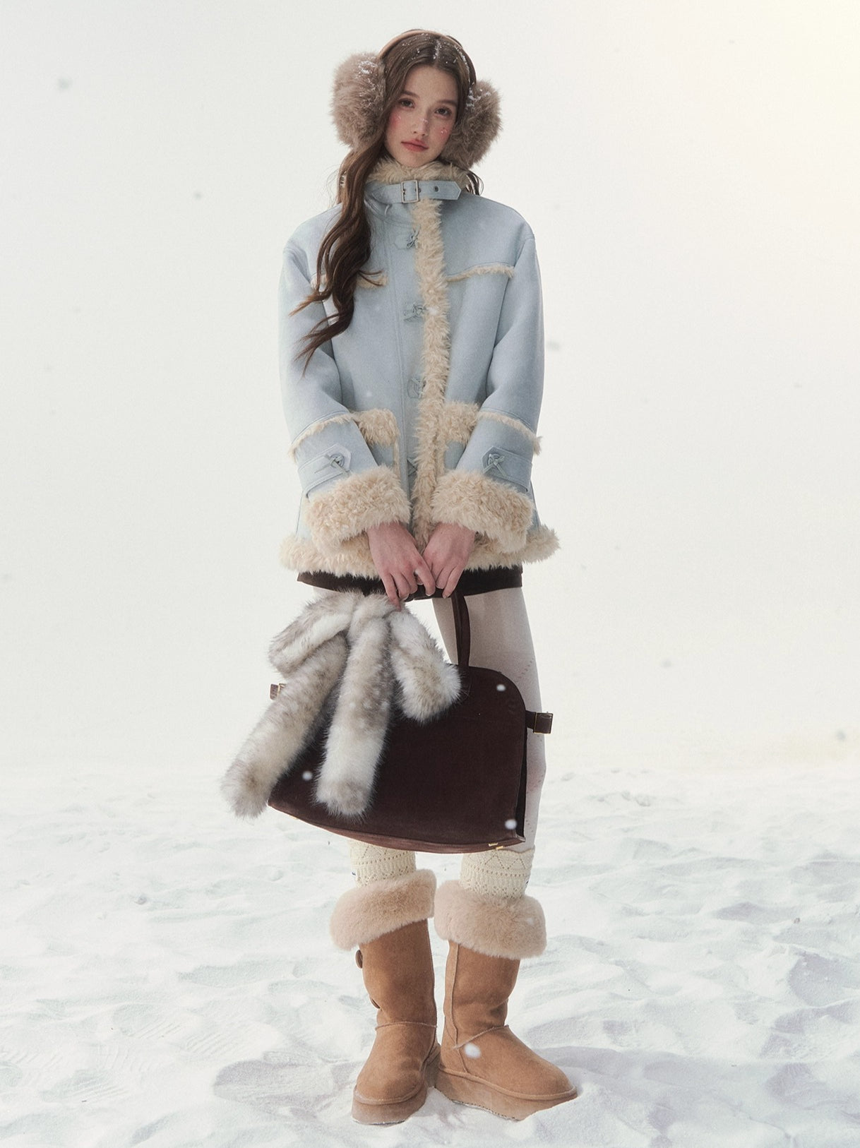 Reversible Faux Shearling Winter Jacket