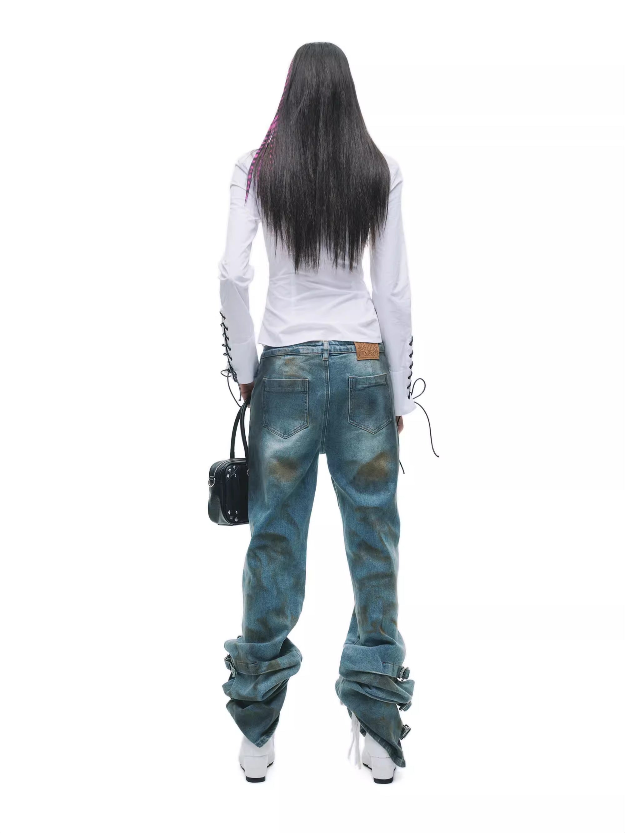 Layered Drawstring Punk Shirt