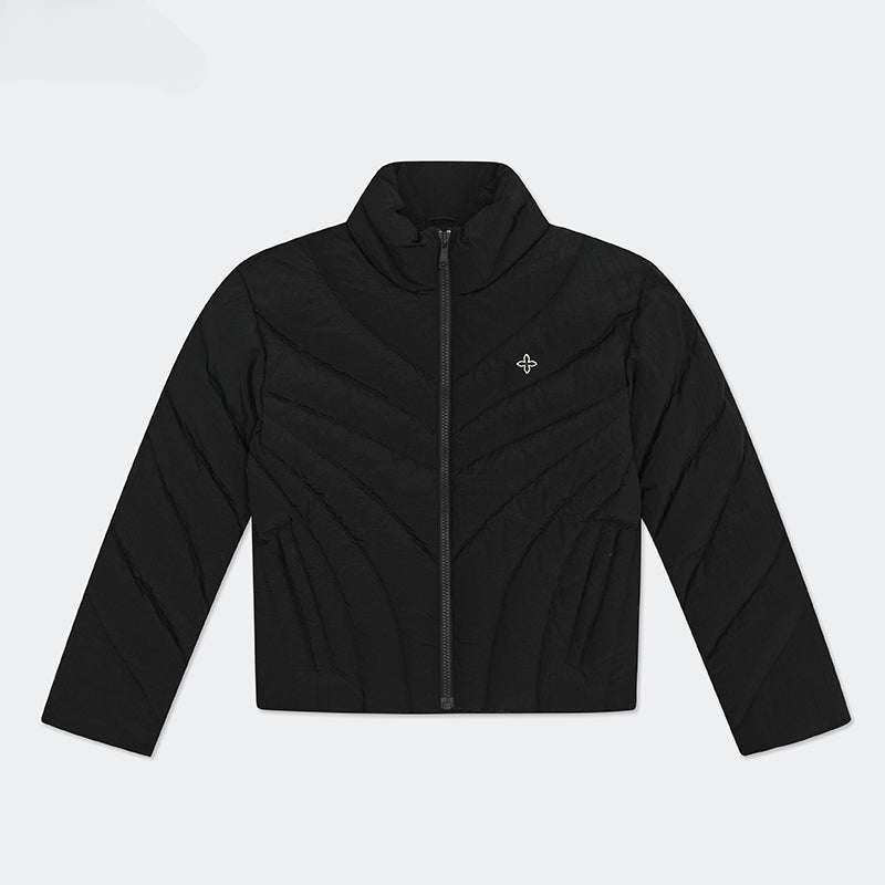 Black & Silver Hurricane Oversized Down Jacket - CHINASQUAD