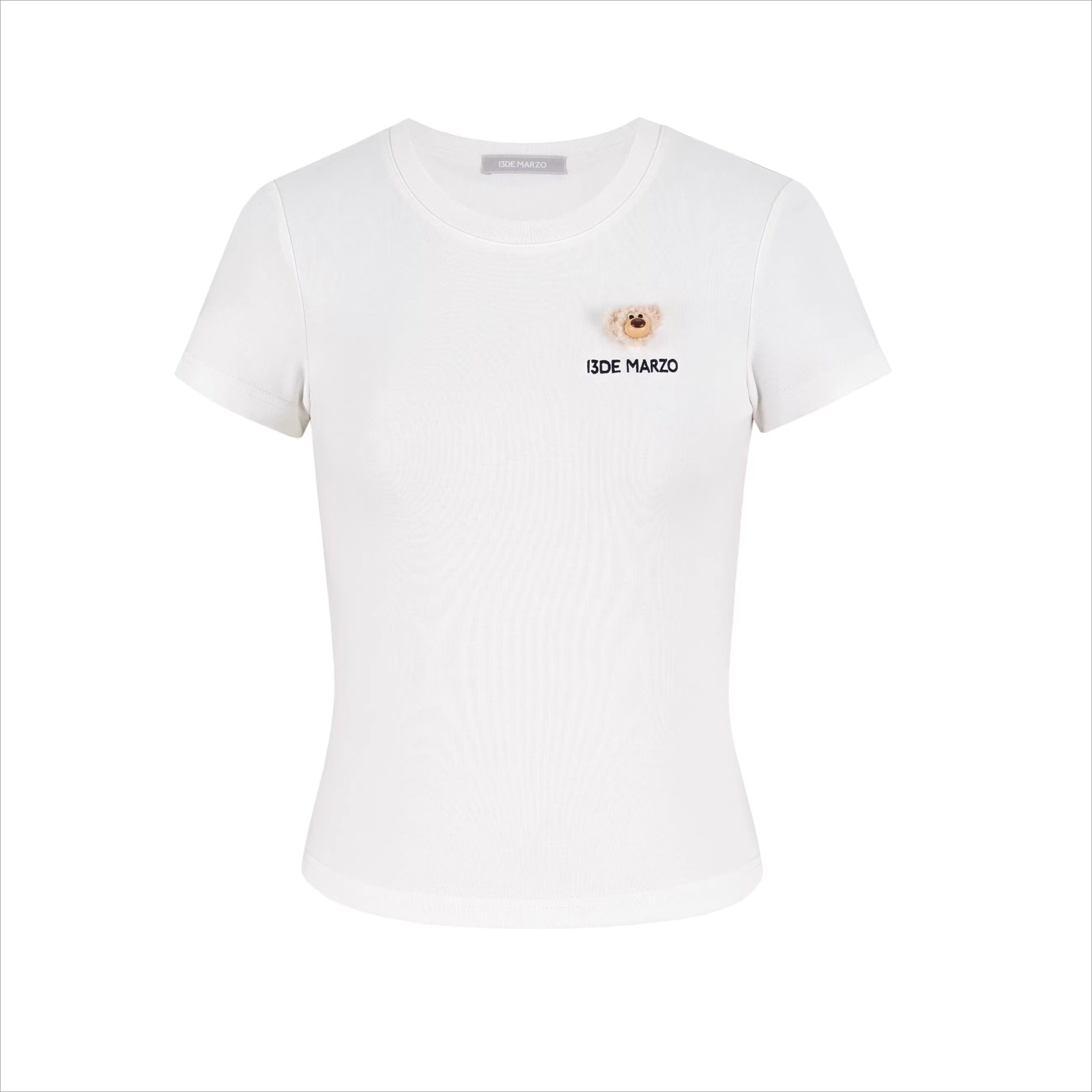 Mini Bear Fitted Cropped Tee