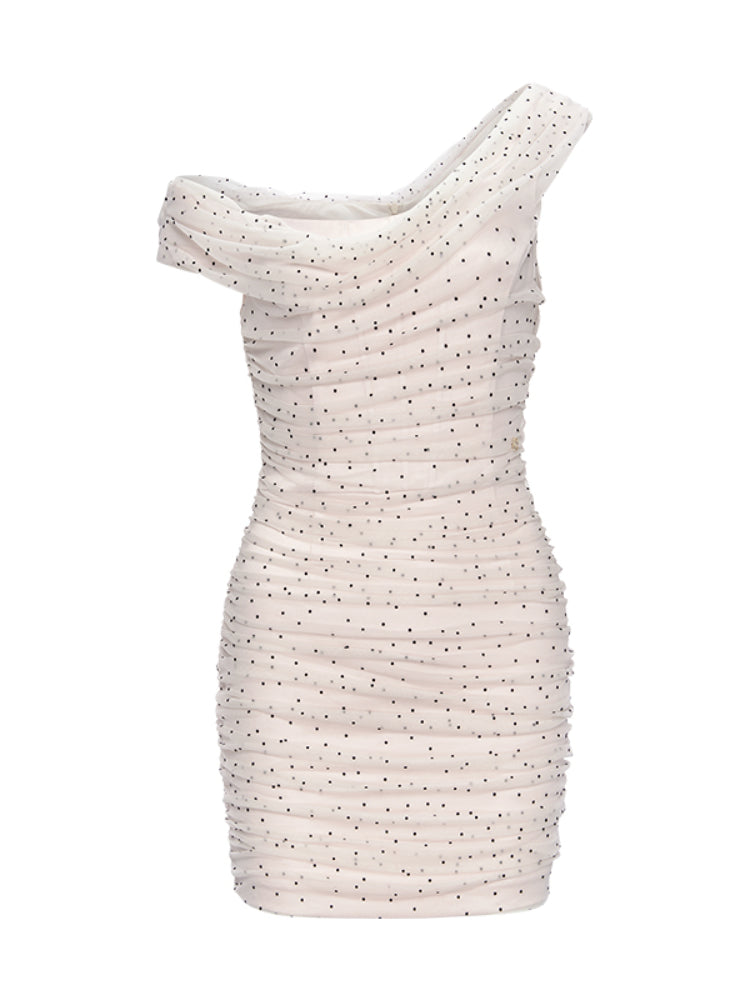 Off-Shoulder Cowl Neck Elegant Mini Dress - CHINASQUAD