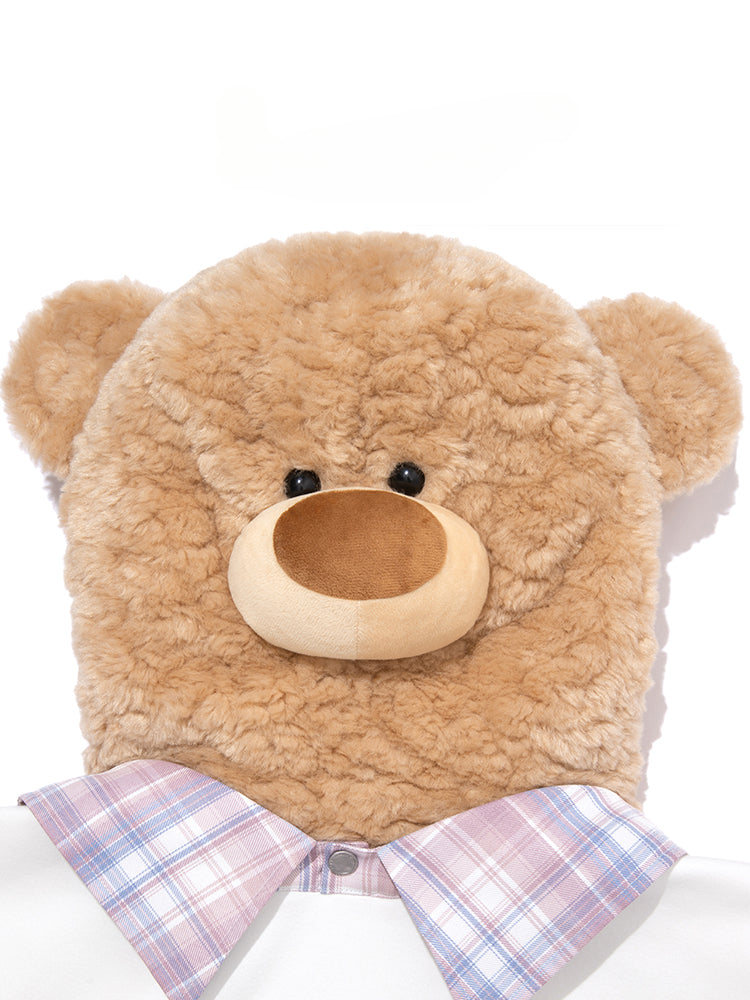 Bear Zip Fuzzy Hoodie - CHINASQUAD