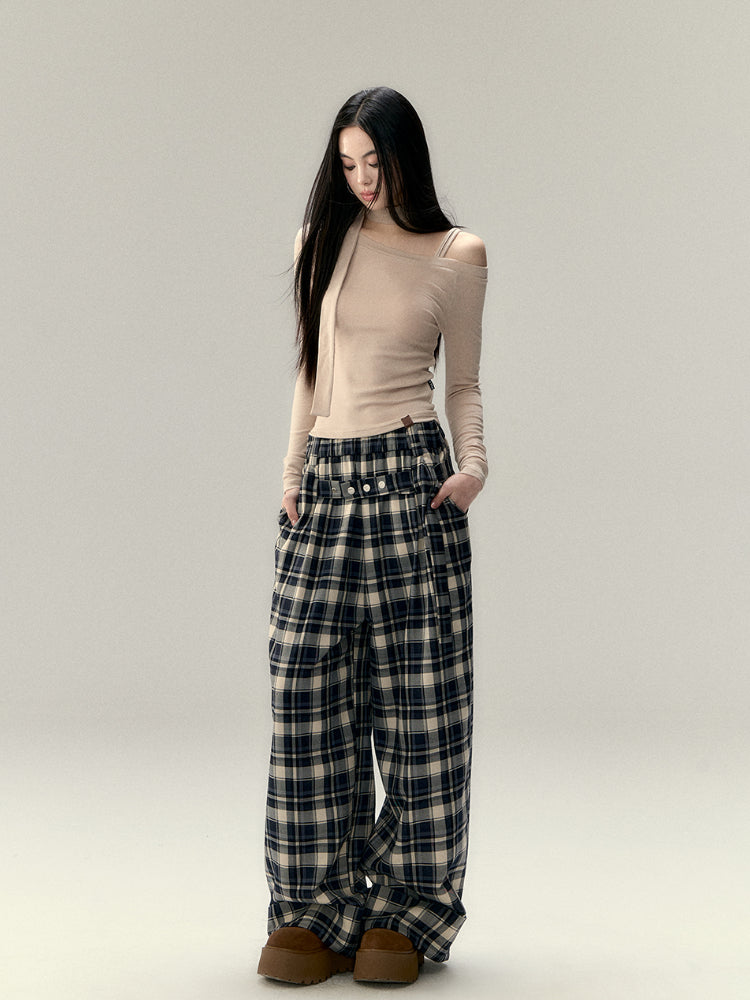 Wool Blend Asymmetric Shoulder T-Shirt - CHINASQUAD